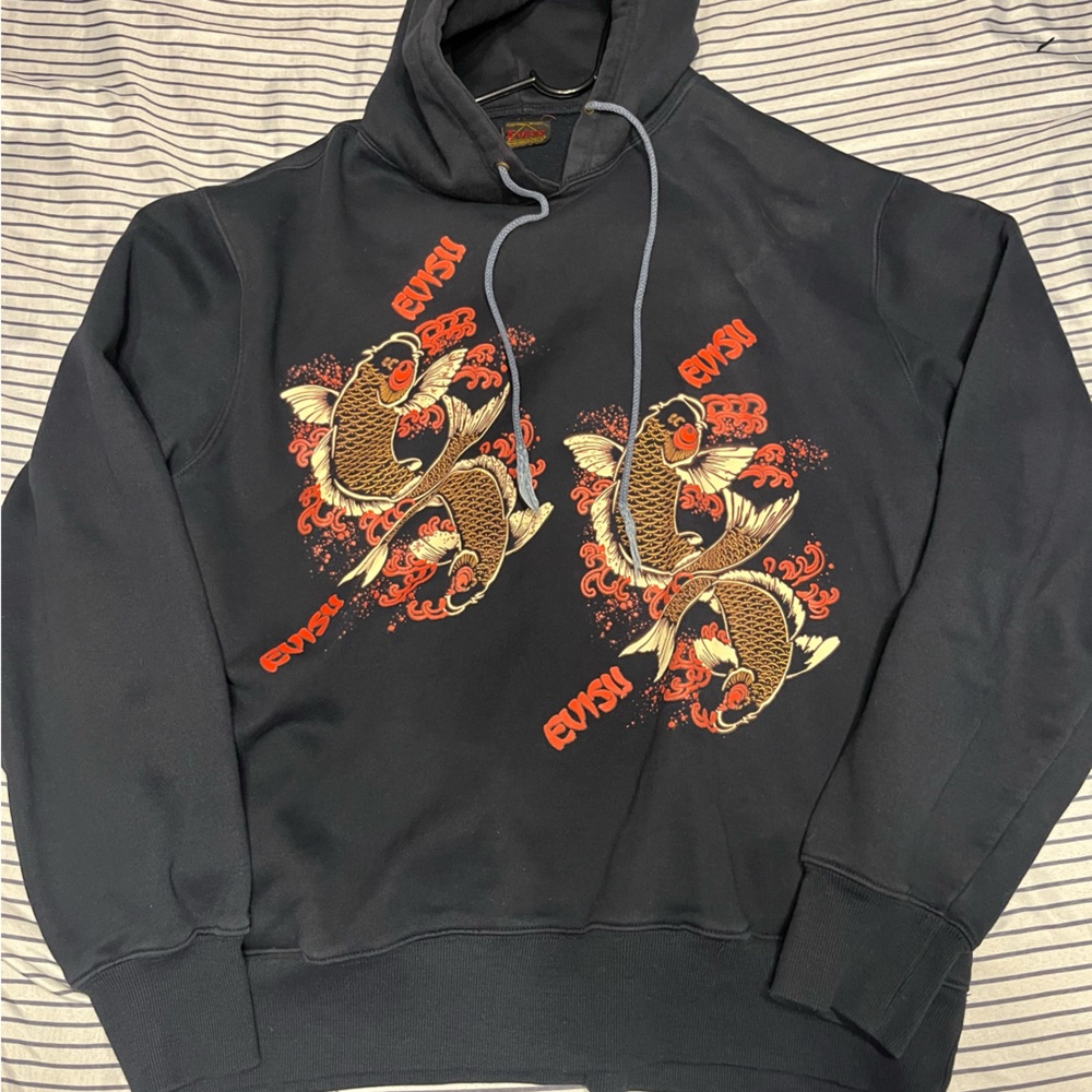 Vintage Super Rare Evisu Coy Fish Hoodie